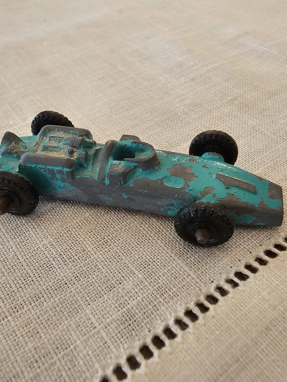 Vintage 50's Midgetoy Blue Open Wheel Indy Race Car Die Cast Metal Toy